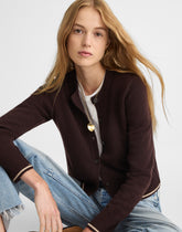 Cashmere Button-Front Cardigan Sweater