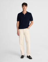Tuck-Stitch Three-Button Sweater Polo