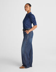 The Curvy Low-Slung Baggy Jean in Airy Denim