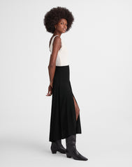 Circle Midi Skirt in Crêpe de Chine