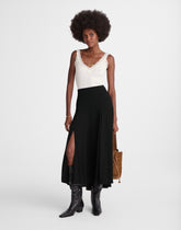 Circle Midi Skirt in Crêpe de Chine