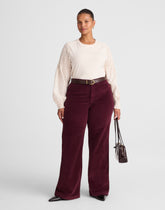 The Plus Wide-Leg Pant in Corduroy
