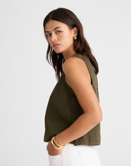 Boxy Shell Top in Garment Dye