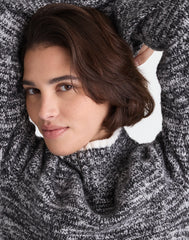 Marled Mockneck Sweater