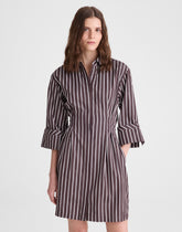 Tucked Mini Shirtdress