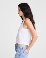 The Easy Crop Scoopneck Tank in Soft Slub