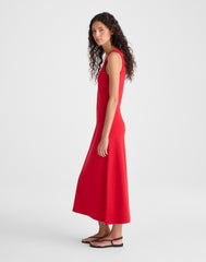 Scoopneck Tank Maxi Dress in Compact Cotton