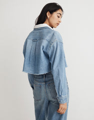 Madewell x Molly Dickson Denim Oversized Crop Shirt