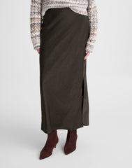 Satin Maxi Slip Skirt