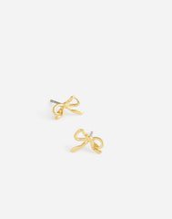 Metal Mini Bow Stud Earrings