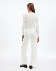 Madewell x LESET Pointelle Perfect Tee & Pant Set