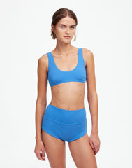 Zulu & Zephyr Dress Ocean Blue Textured Crop Bralette