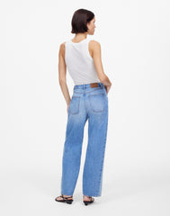 Pieced Barrel-Leg Jeans