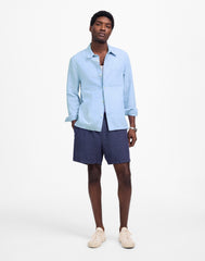 Button-Up Shirt in Cotton-Linen Blend