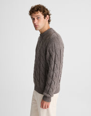 Cable-Knit Crewneck Sweater