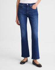 The Short Flare Crop Jean in Super Stretch Denim