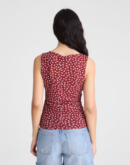 Cinched Double-Layered Mesh Top