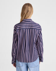 The Signature Y-Neck Shirt in Poplin
